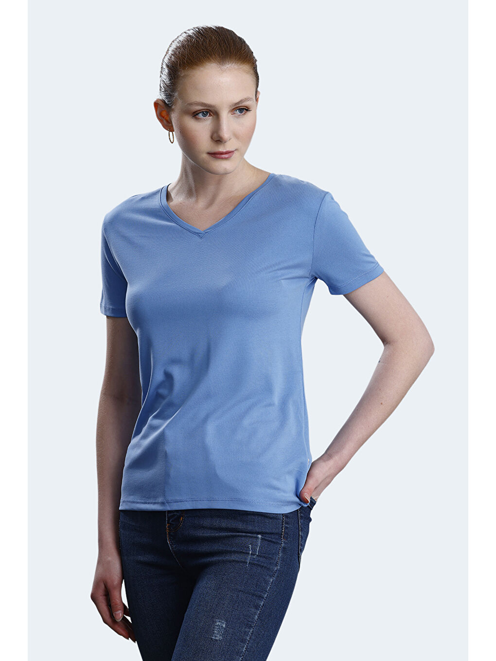 PERICAS Kadın Mavi Tişört-2