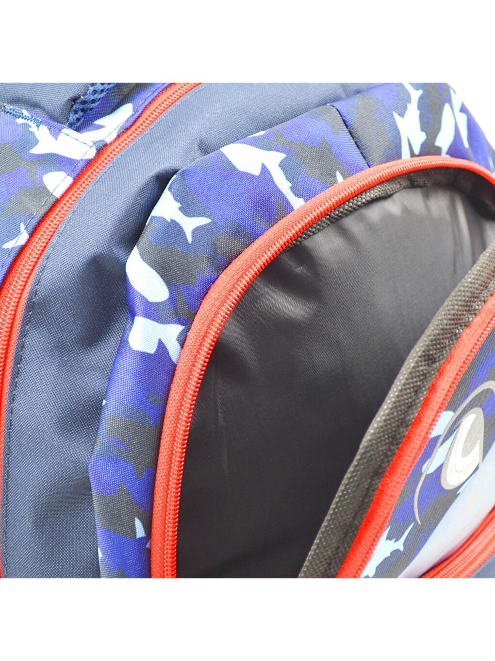 3 Bölmeli Shark Okul Sırt Çantası Mavi MU-9567-4