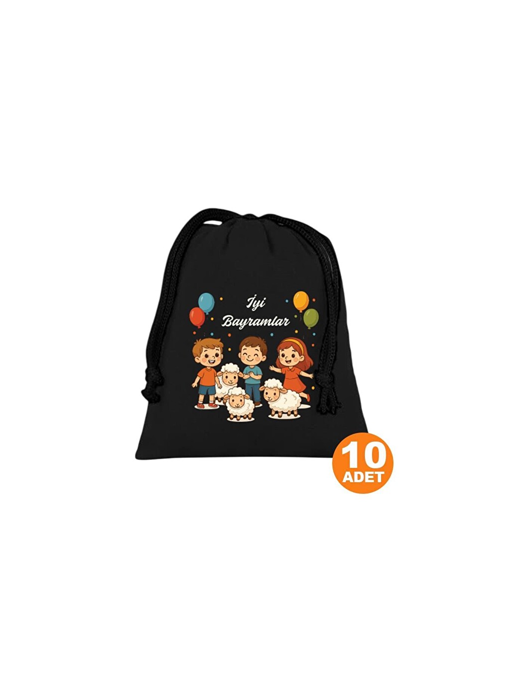 Siyah Bayram Harçlığı Kesesi 12x16cm (10adet)-1