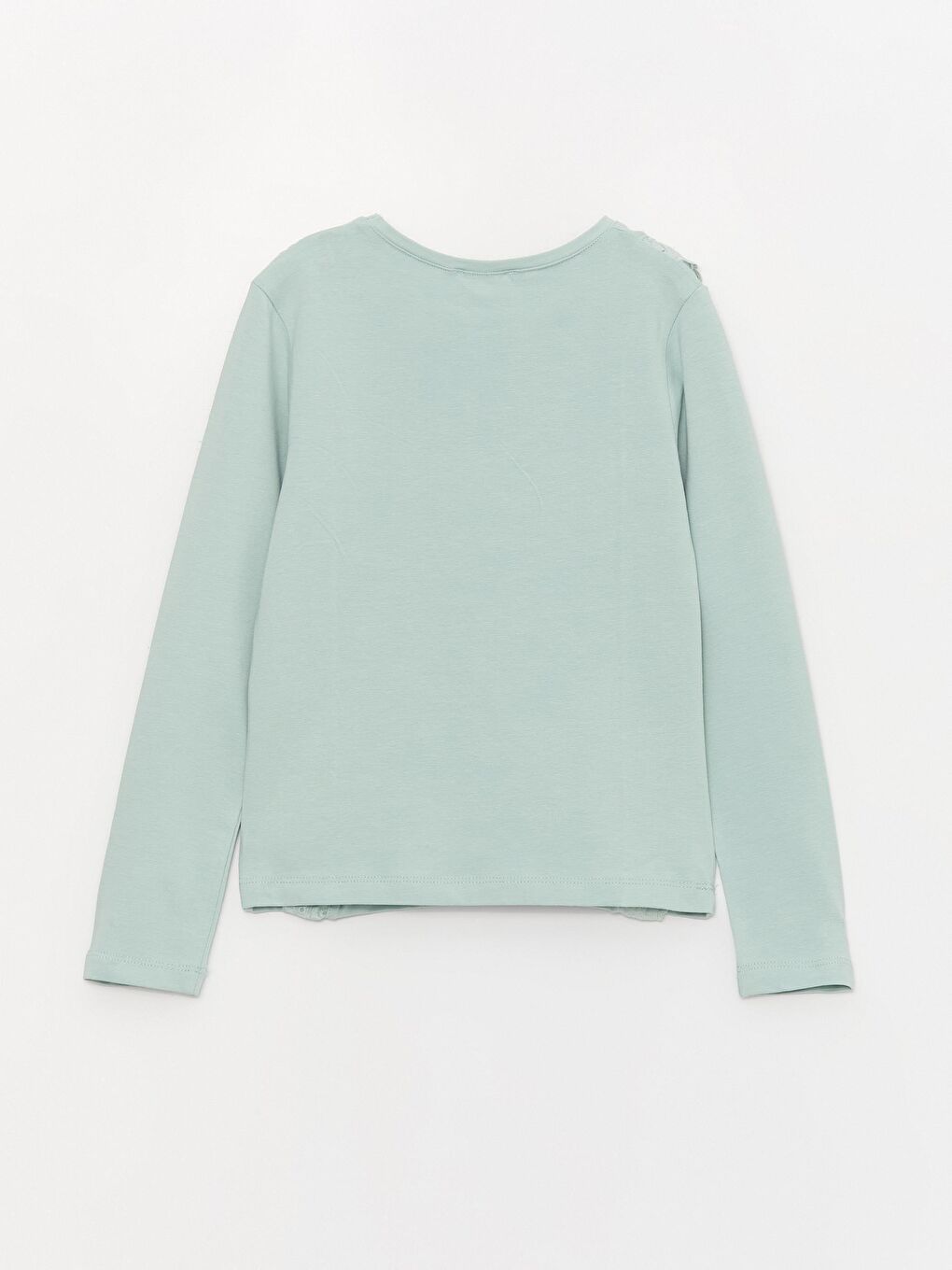 Yeşil Kız Çocuk Move Flowers Dantelli Aksesuarlı SweatShirt-1