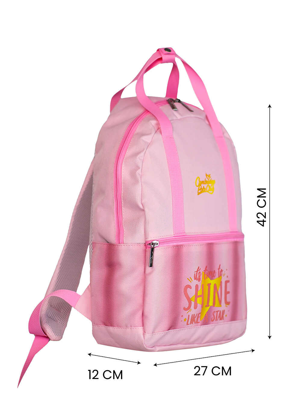 Pembe Like A Star Ön Bölmeli Kız Çocuk İlkokul Çantası-4