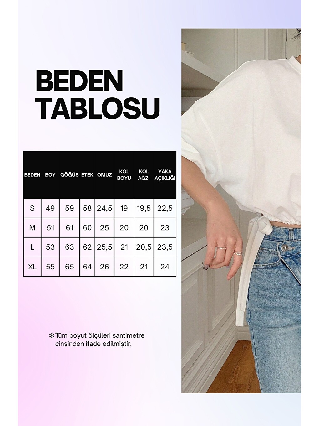 Beyaz Kadın Oversize Basic Haki Tişört Yan Bağlamalı Rahat Kesim Günlük Yazlık T-shirt-6