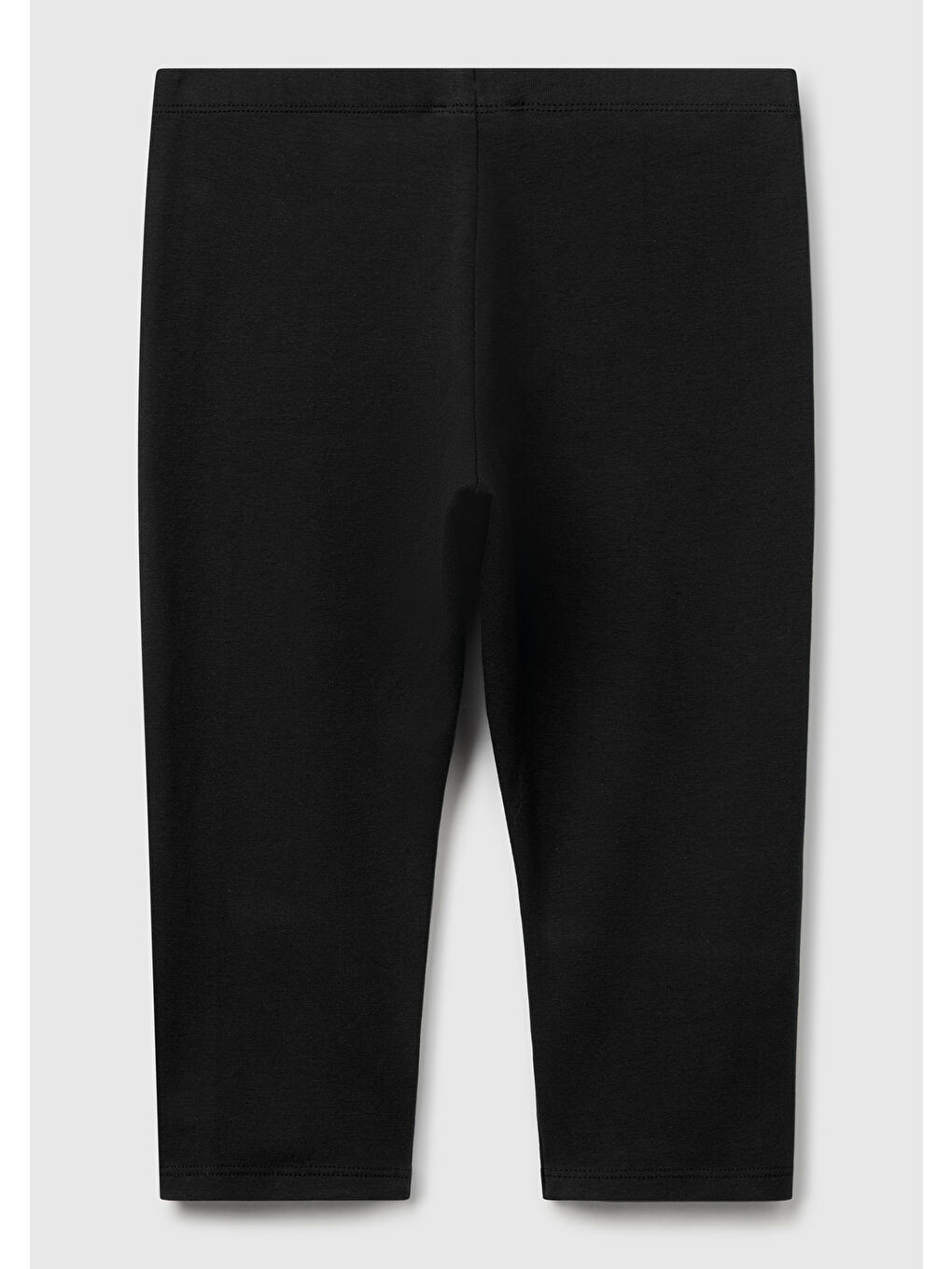 Kız Çocuk Siyah Ton Sür Ton Logo İşlemeli Diz Üstü Bisikletçi Taytı-1