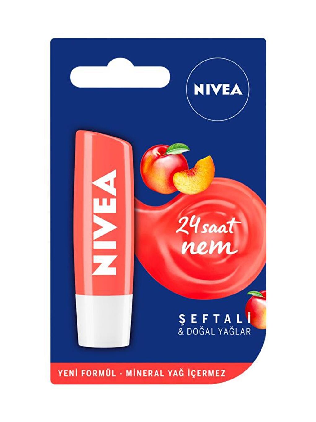 NIVEA Şeftali Dudak Bakım Kremi, 24 Saat Nem, Gün Boyu Dudak Bakımı, Hafif Pembe Işıltı, 4, 8Grx2Adet - 1