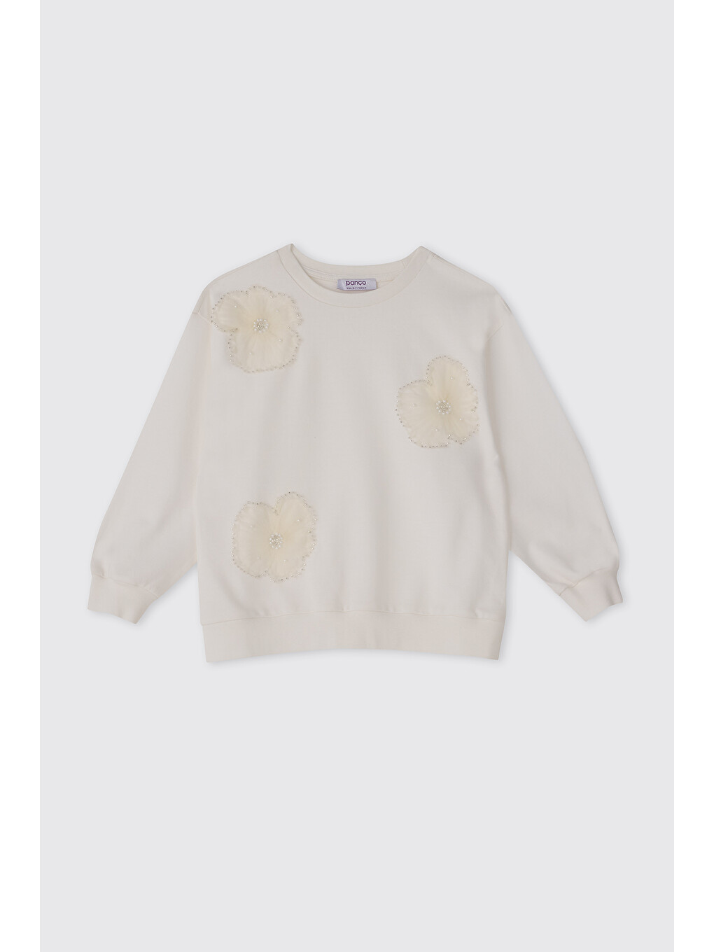Kız Çocuk Ekru Sweatshirt-2