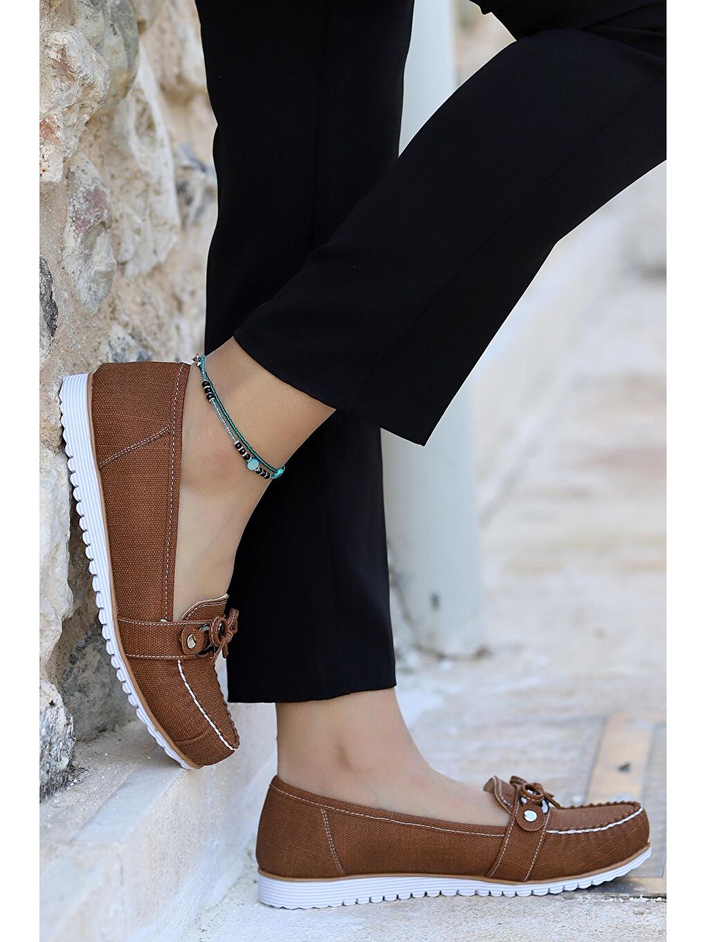 Kahverengi Kadın Günlük Babet Ayakkabı Cns 3106-1