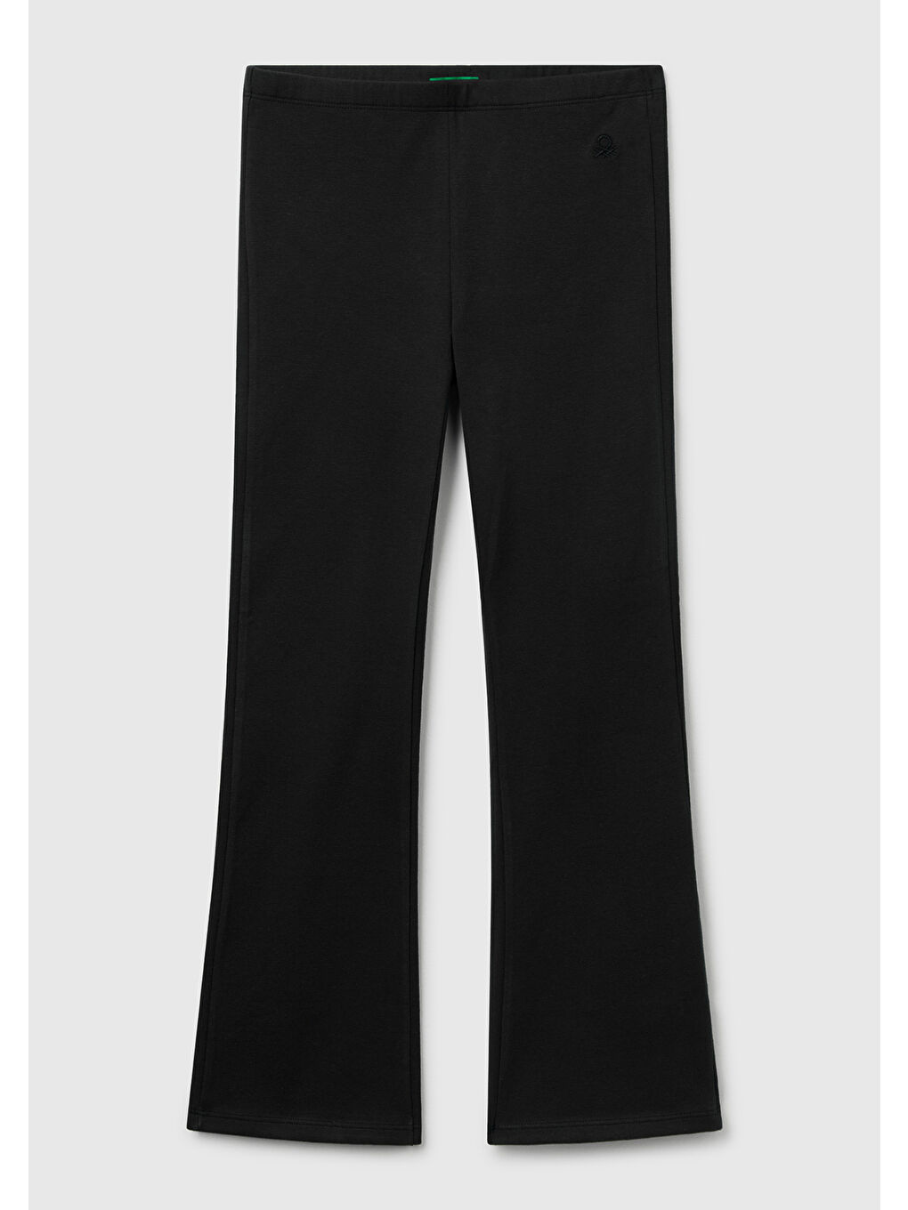 Kız Çocuk Siyah Logolu İspanyol Paça Tayt