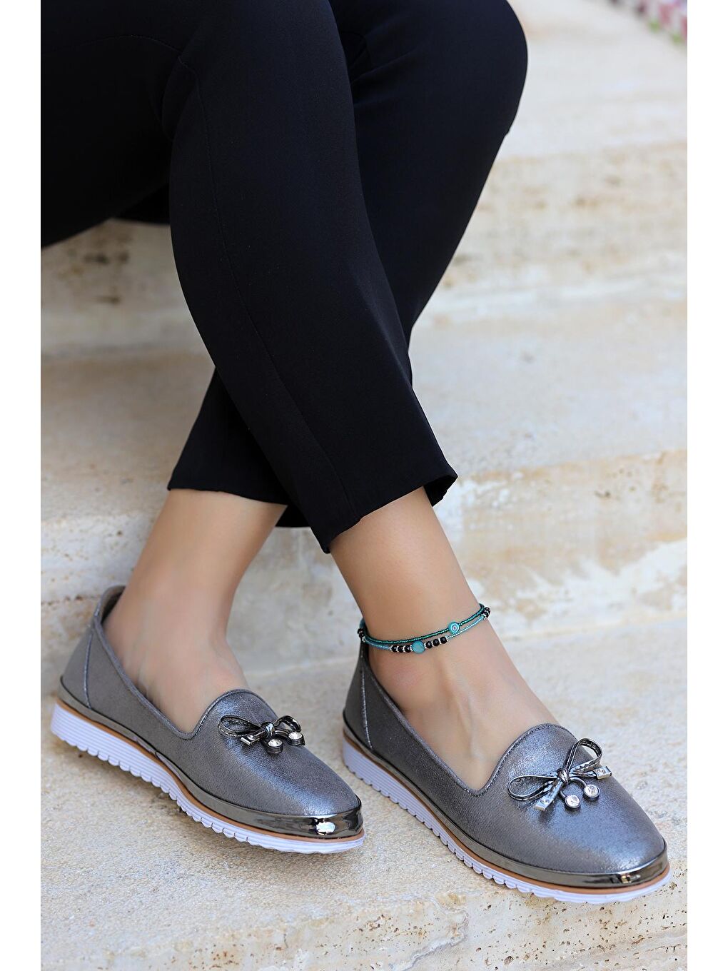 Bej Kadın Günlük Babet Ayakkabı Cns 1010-2