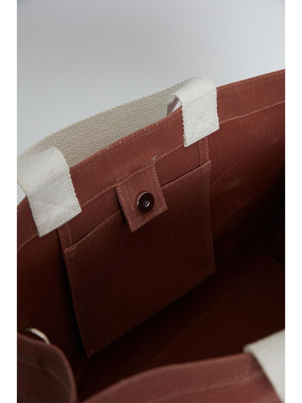 Yıkama Efektli Large Kanvas Çanta Turuncu-3