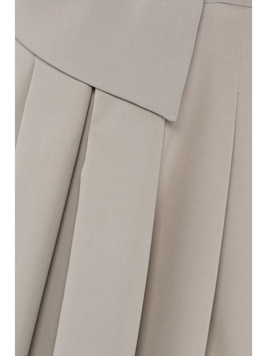 Bej Kadın Düğme Detaylı Pileli Tesettür Jile Elbise-11