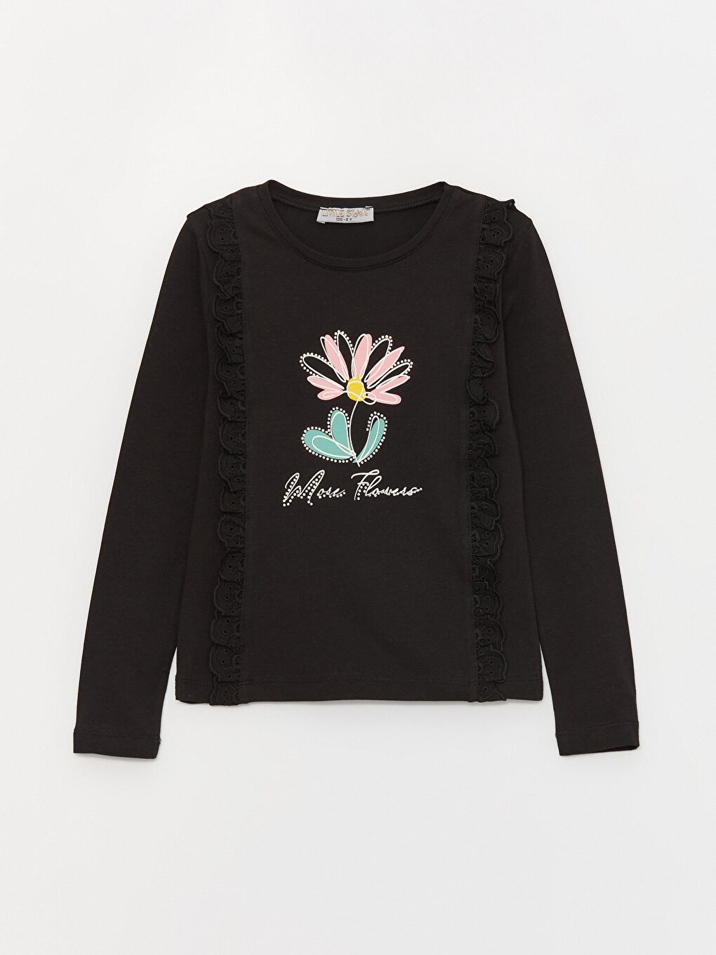Little Star Kız Çocuk Move Flowers Dantelli Aksesuarlı SweatShirt