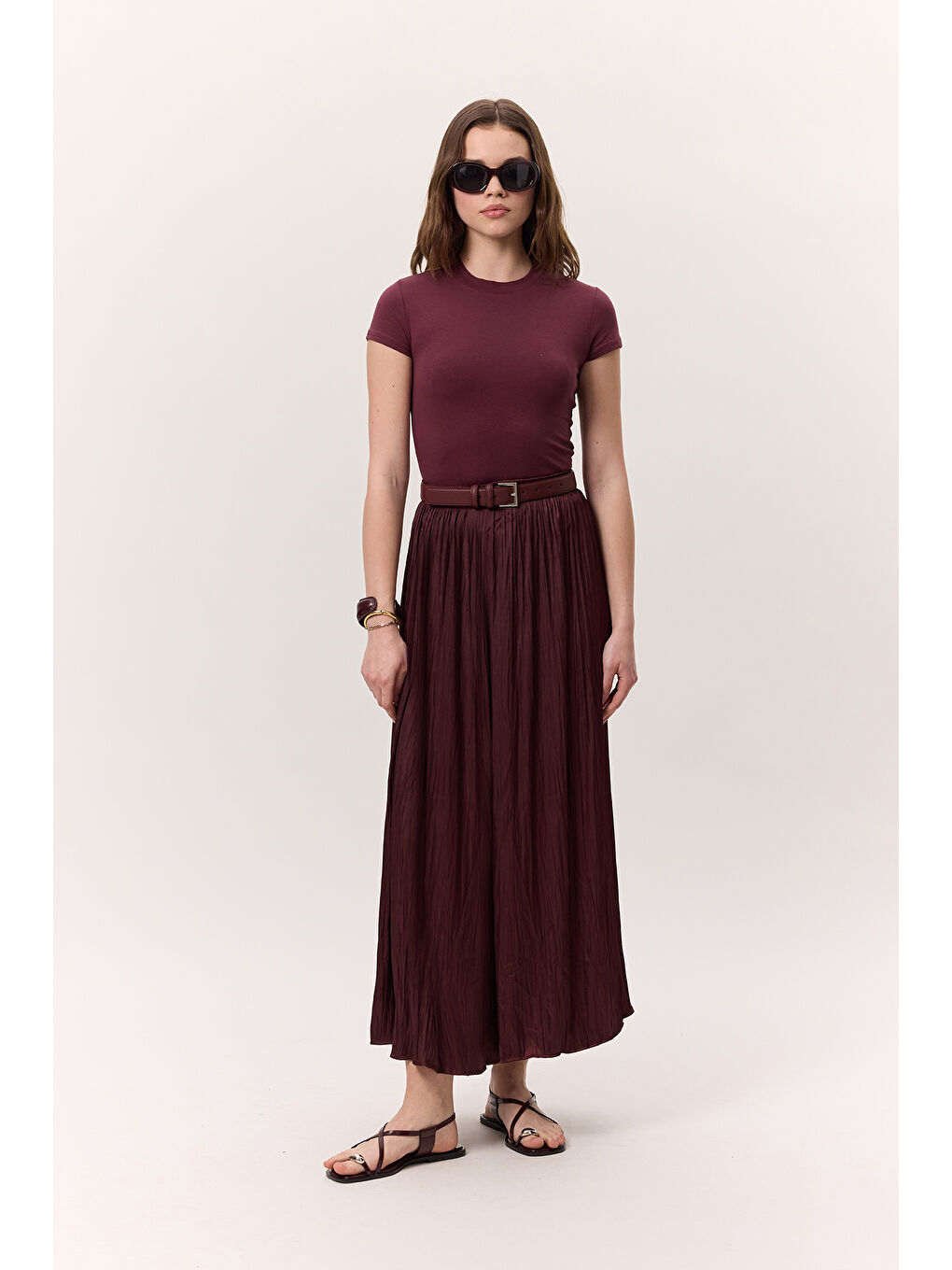 Crush Saten Etek Bordo-1