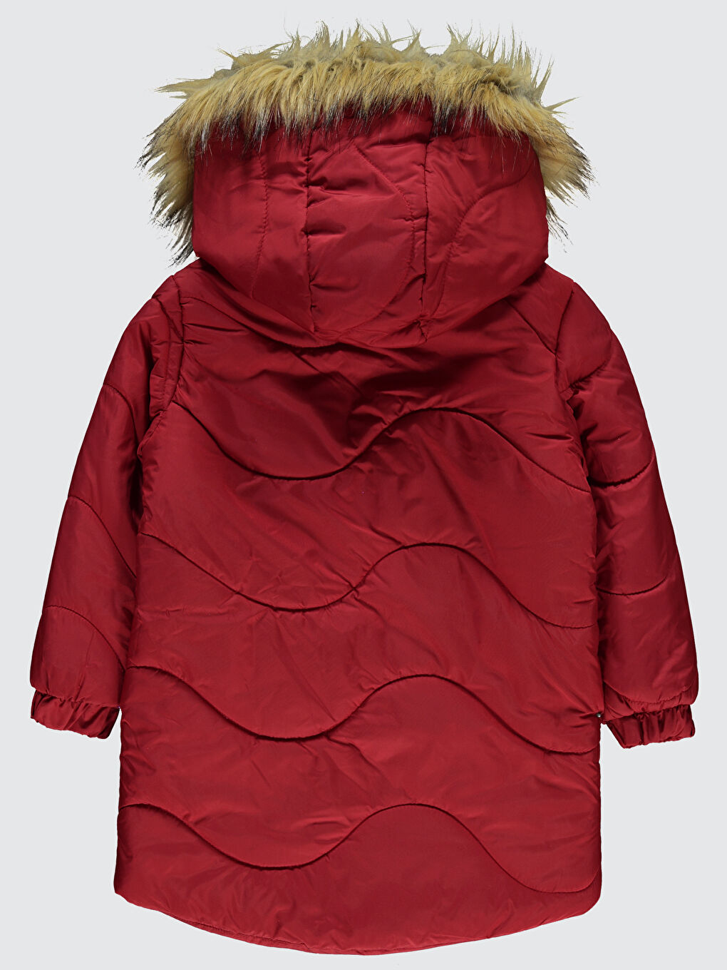 Kırmızı Kız Çocuk Kapüşonlu Mont 6 9 Yaş Narçiçeği-2