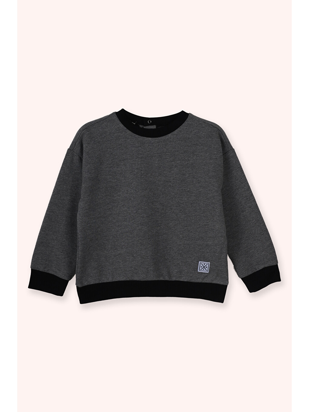 Erkek Bebek Yuvarlak Yaka Antrasit Sweatshirt