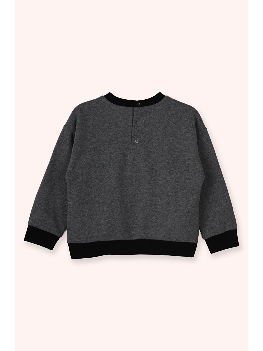 Erkek Bebek Yuvarlak Yaka Antrasit Sweatshirt-2