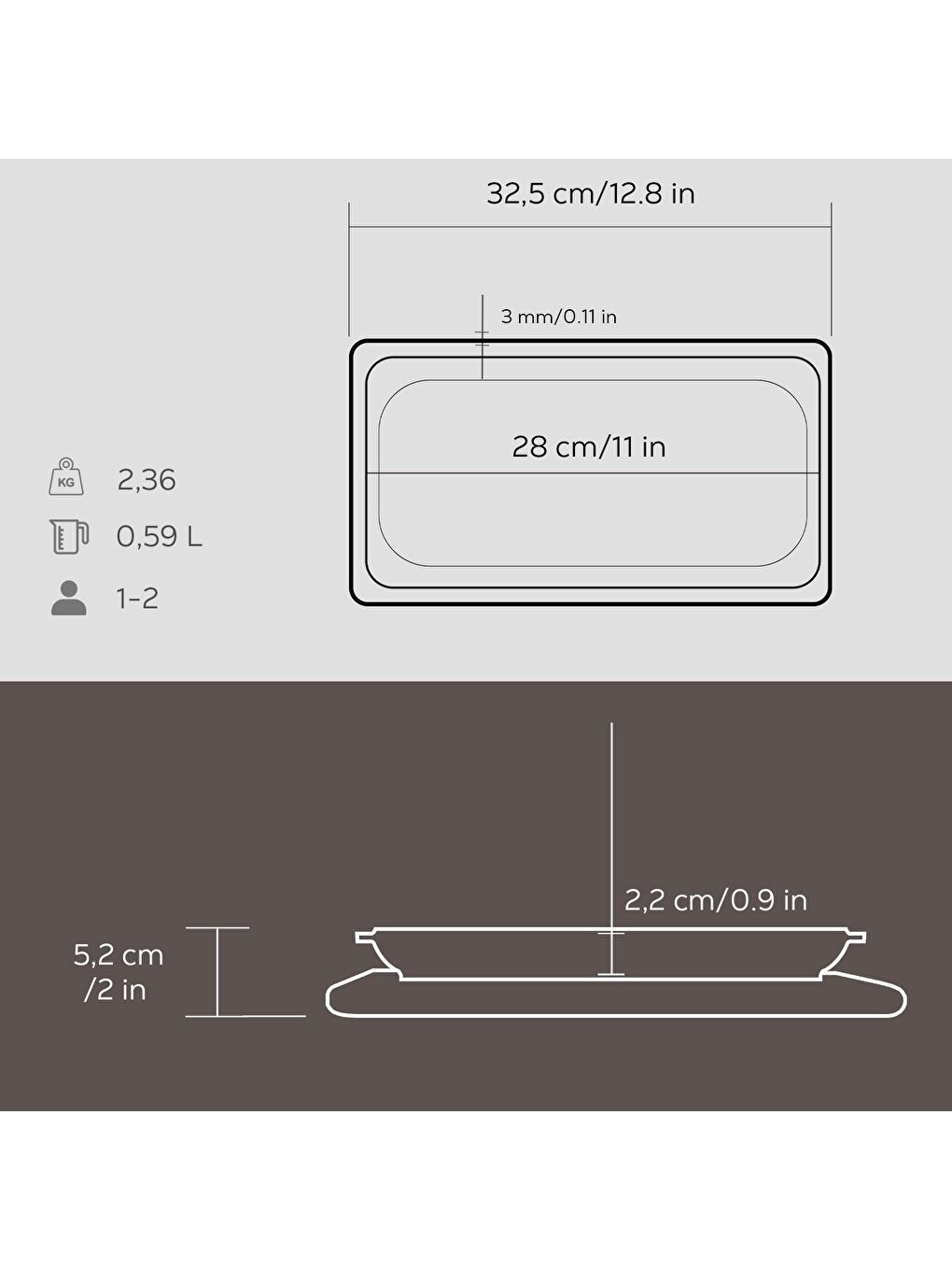 LAVA Siyah Dikdörtgen Servis Tabağı ve Kayın Servis Ahşabı. Ölçü 30x15cm. - 3