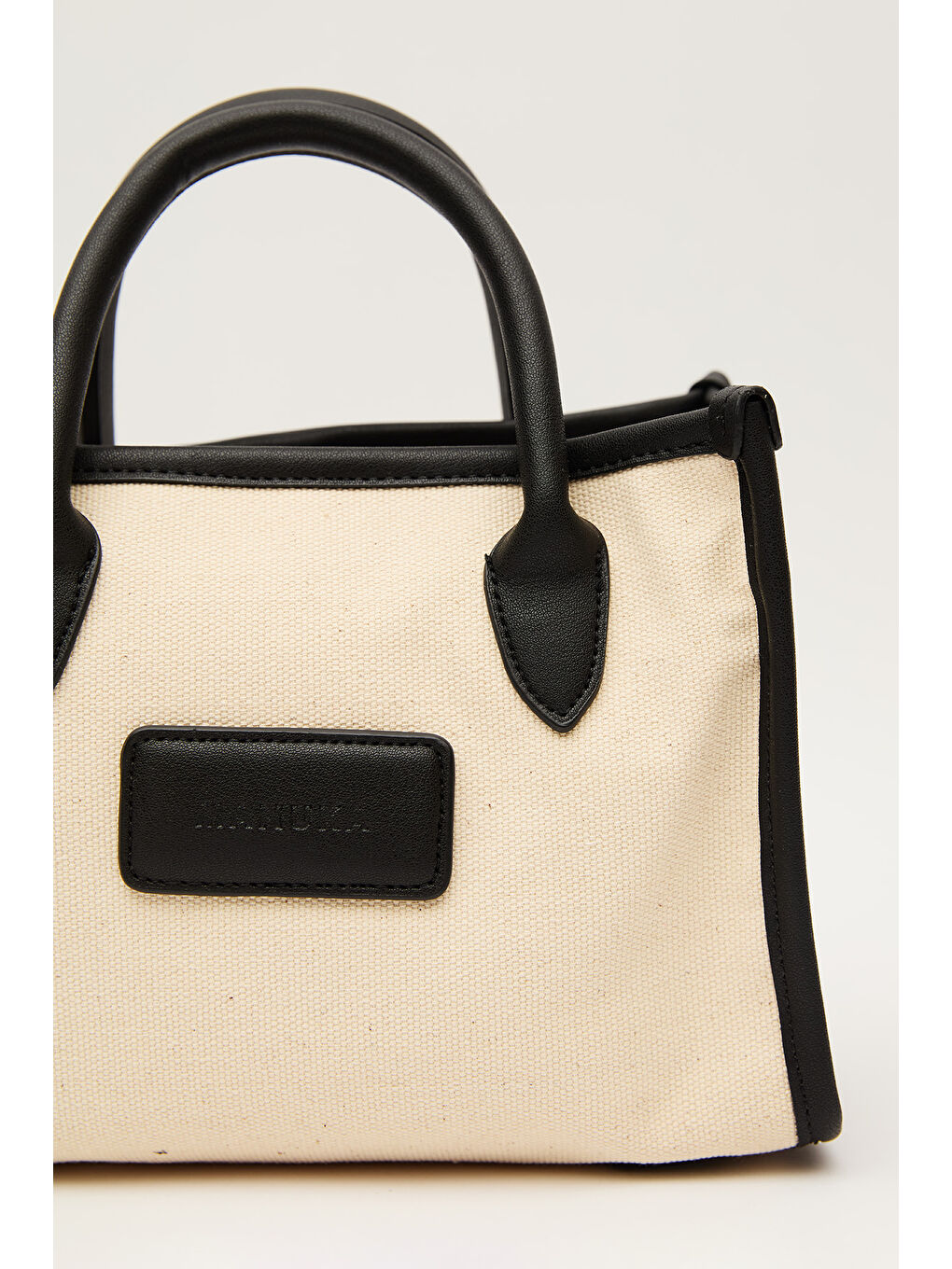 Naturel Kanvas Mini Çanta Siyah-4