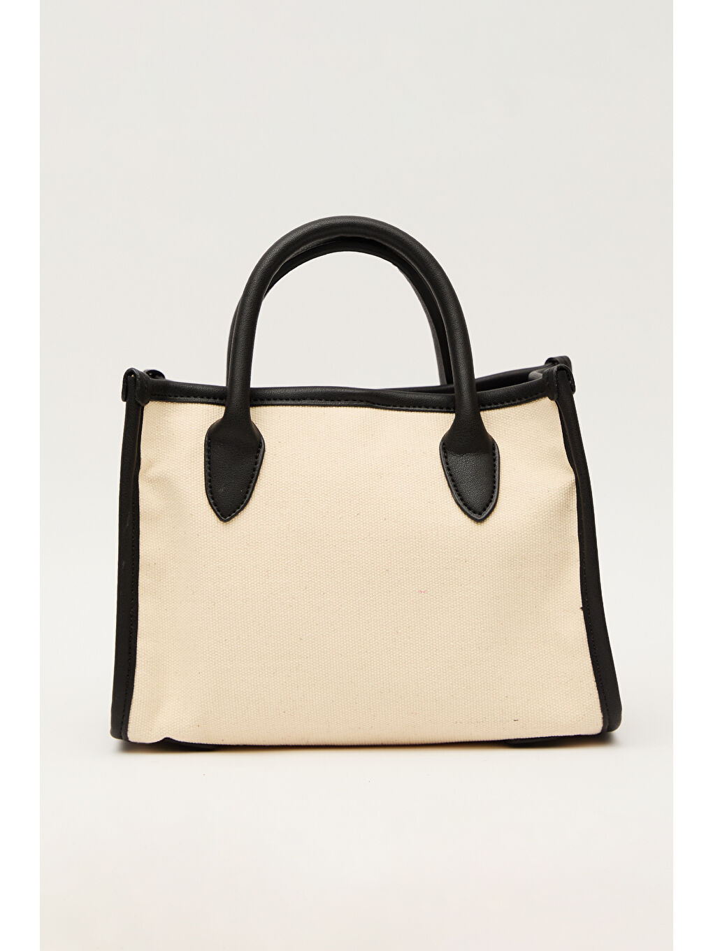 Naturel Kanvas Mini Çanta Siyah-6