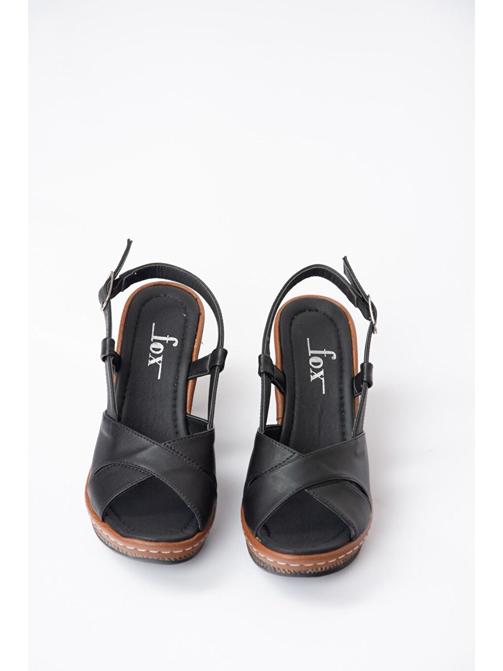 K674041309 Siyah Dolgu Taban Kadın Ayakkabı-2