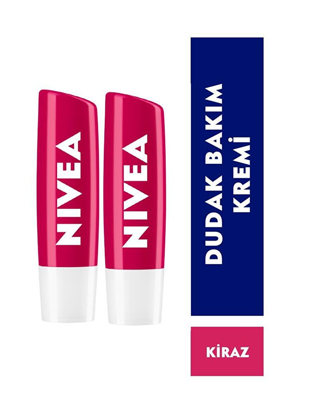 Kiraz Dudak Bakım Kremi x2 Adet, Hafif Kırmızı Işıltı, 24 Saat Ne mlendirme
