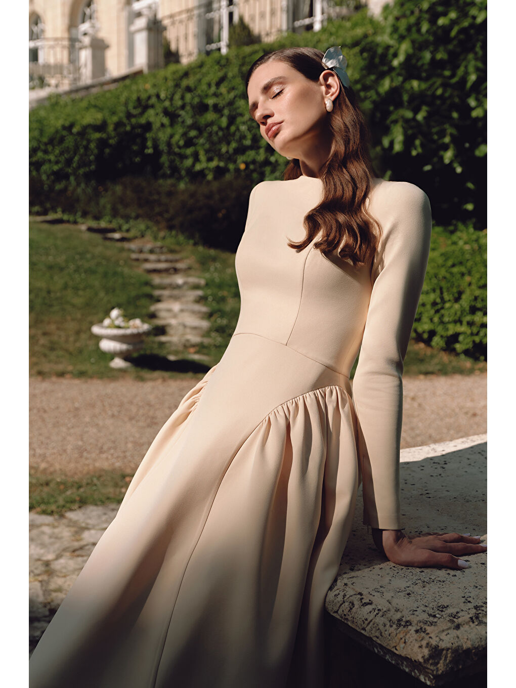 Lora Abiye Elbise Sarı-1