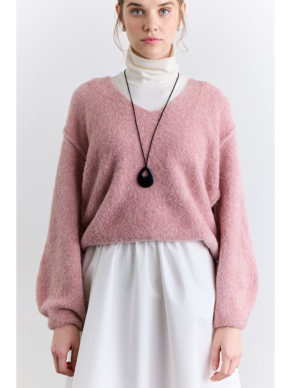 Soft Dokulu Kazak Pembe-1