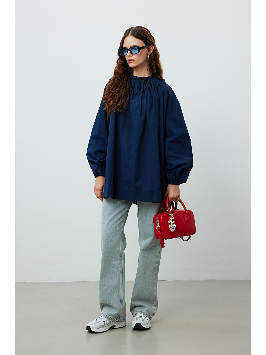 Ester Deri Kutu Çanta Kırmızı-1