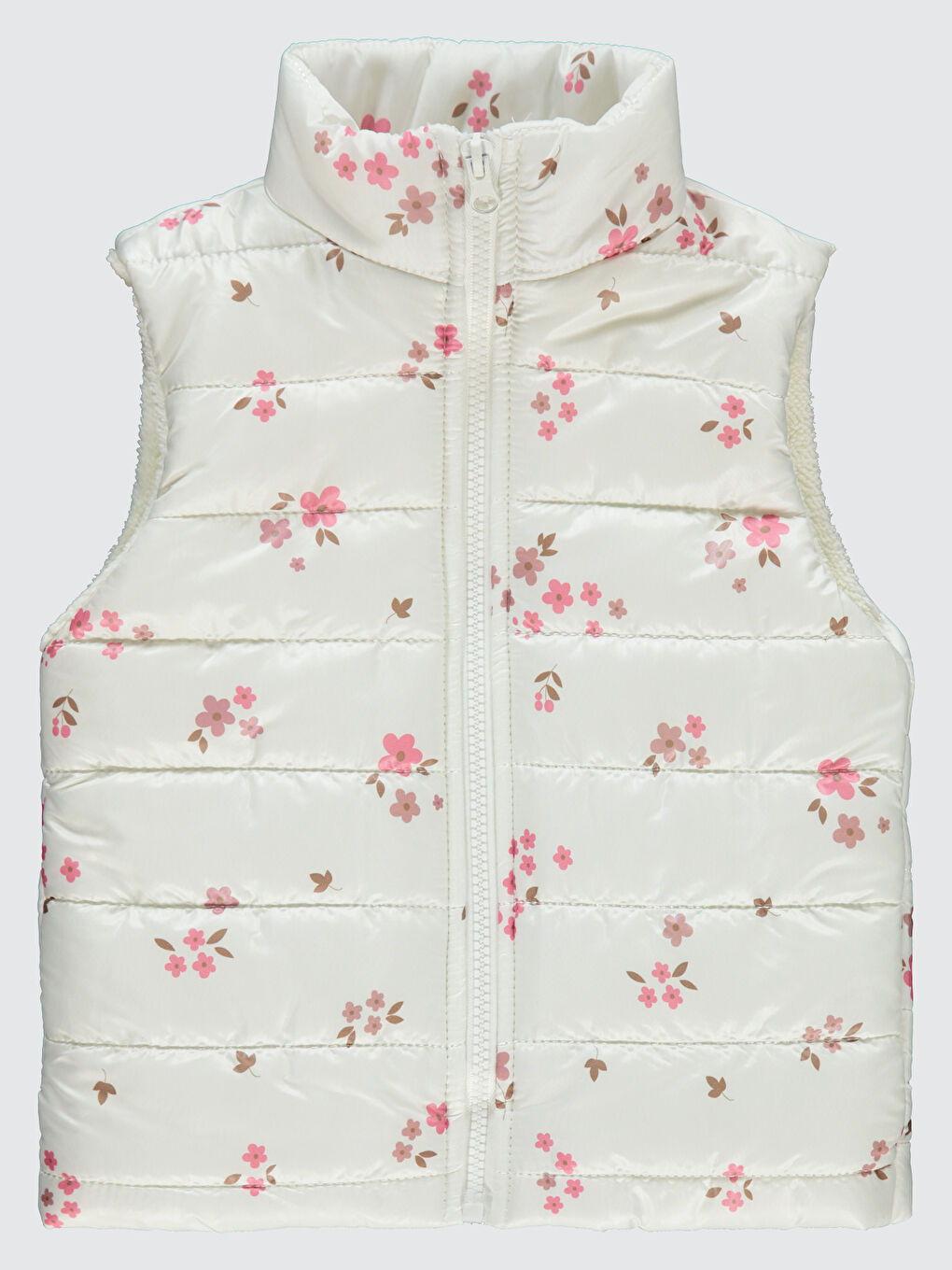 Beyaz Kız Çocuk Yelek 2-5 Yaş Tebeşir