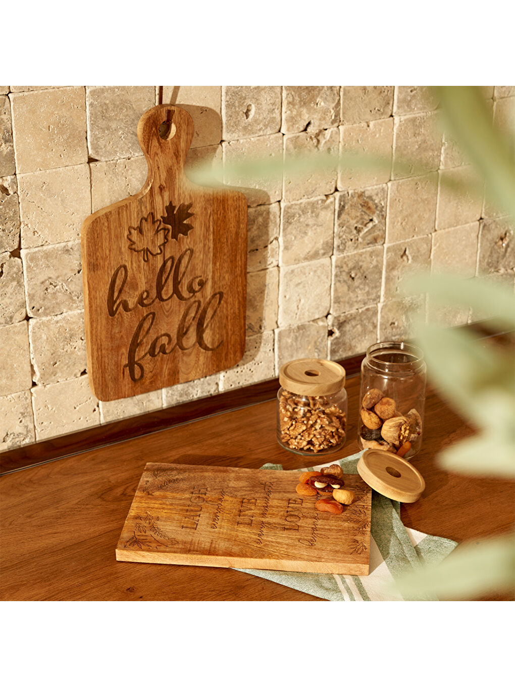 Bej Nadia Mango Sunum Tahtası Naturel (20x30x1,6 cm)-3