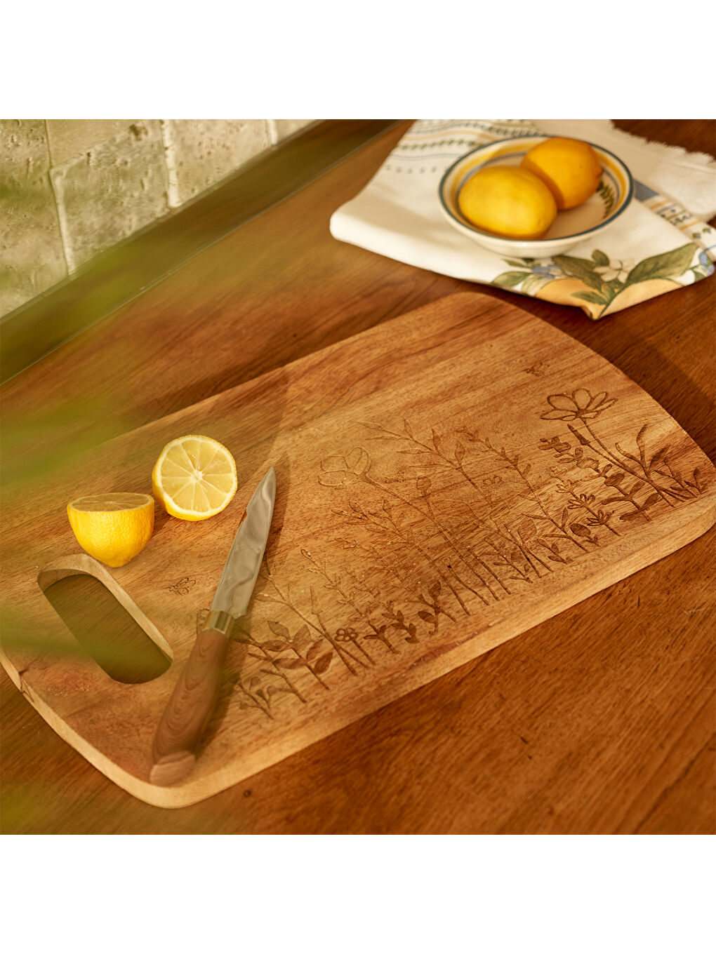 Bej Lola Mango Sunum Tahtası Naturel (25x40x1,6 cm)-2