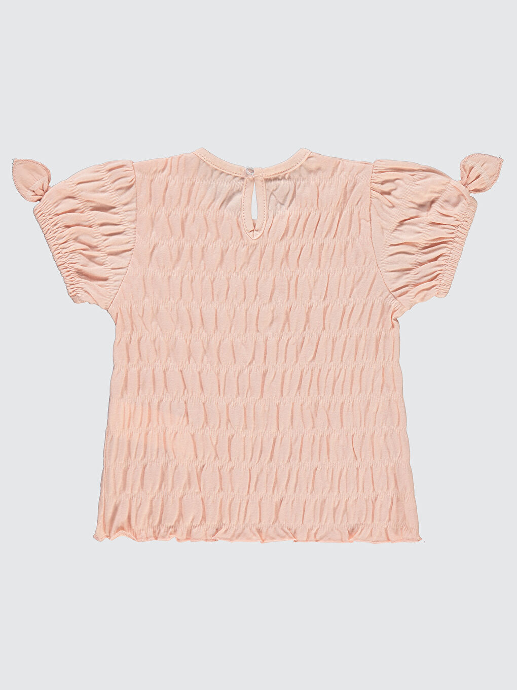 Pembe Kız Bebek Tişört 6-18 Ay Pudra-1