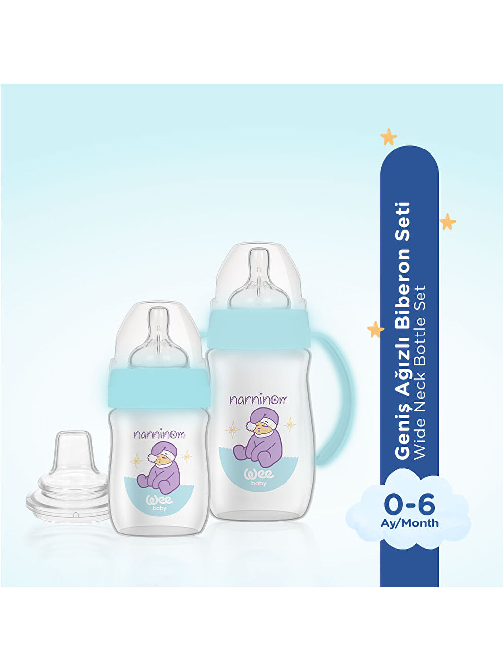 Nanninom Geniş Ağızlı Biberon Seti-1