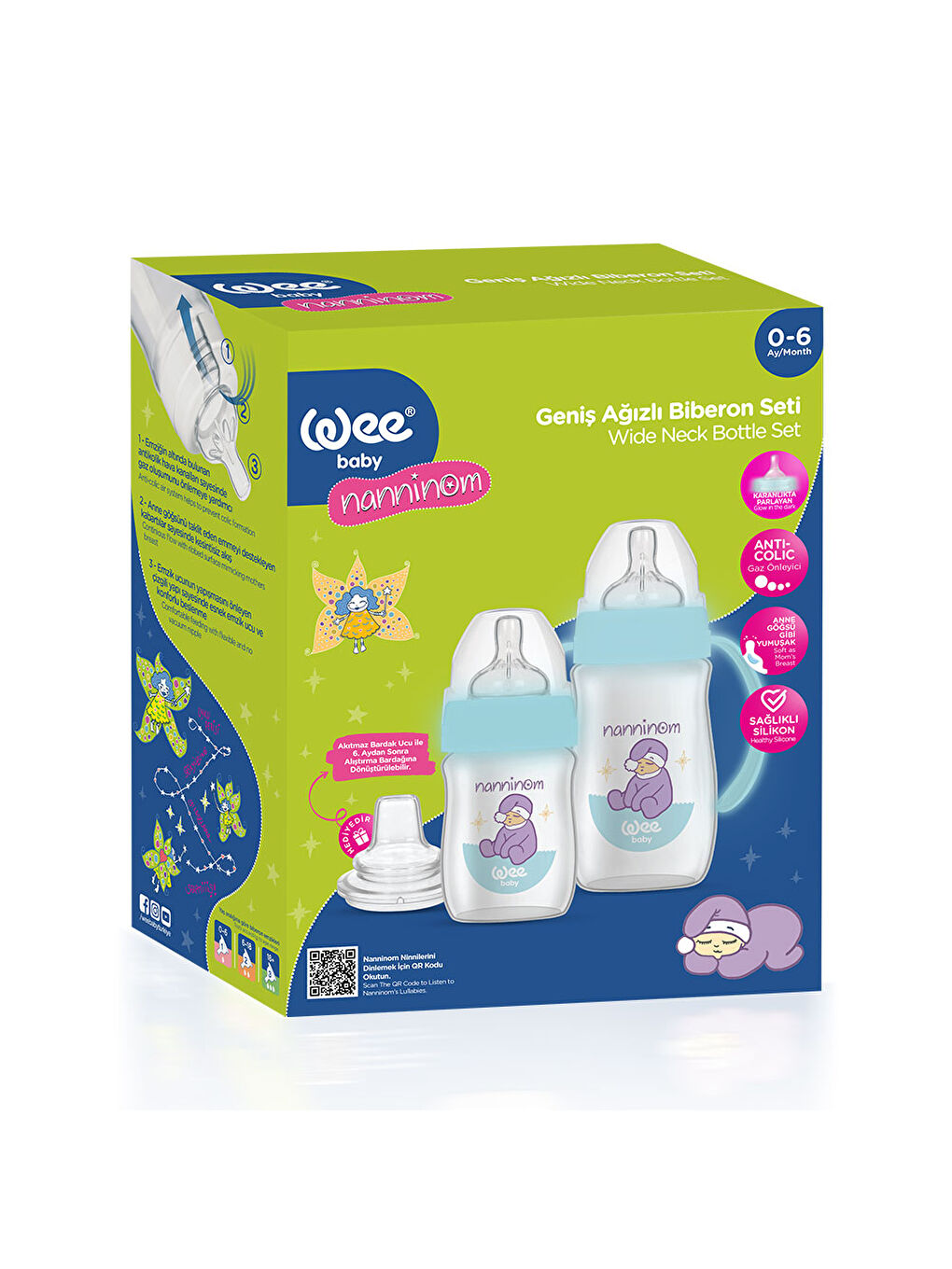 Nanninom Geniş Ağızlı Biberon Seti-3