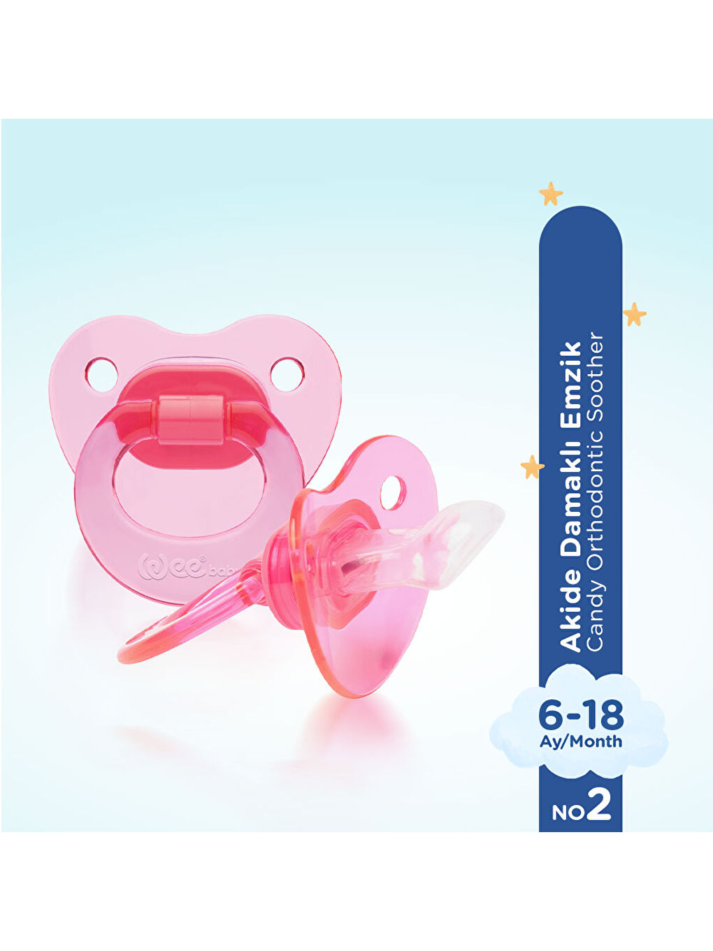 Akide Damaklı Emzik No:2 - PEMBE-1