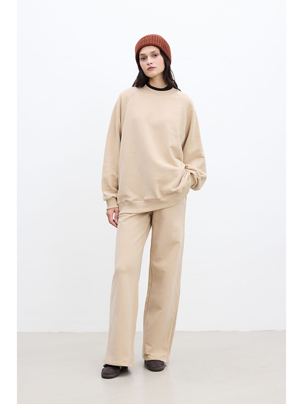 Kahverengi Basıc Rahat Pantolon Camel