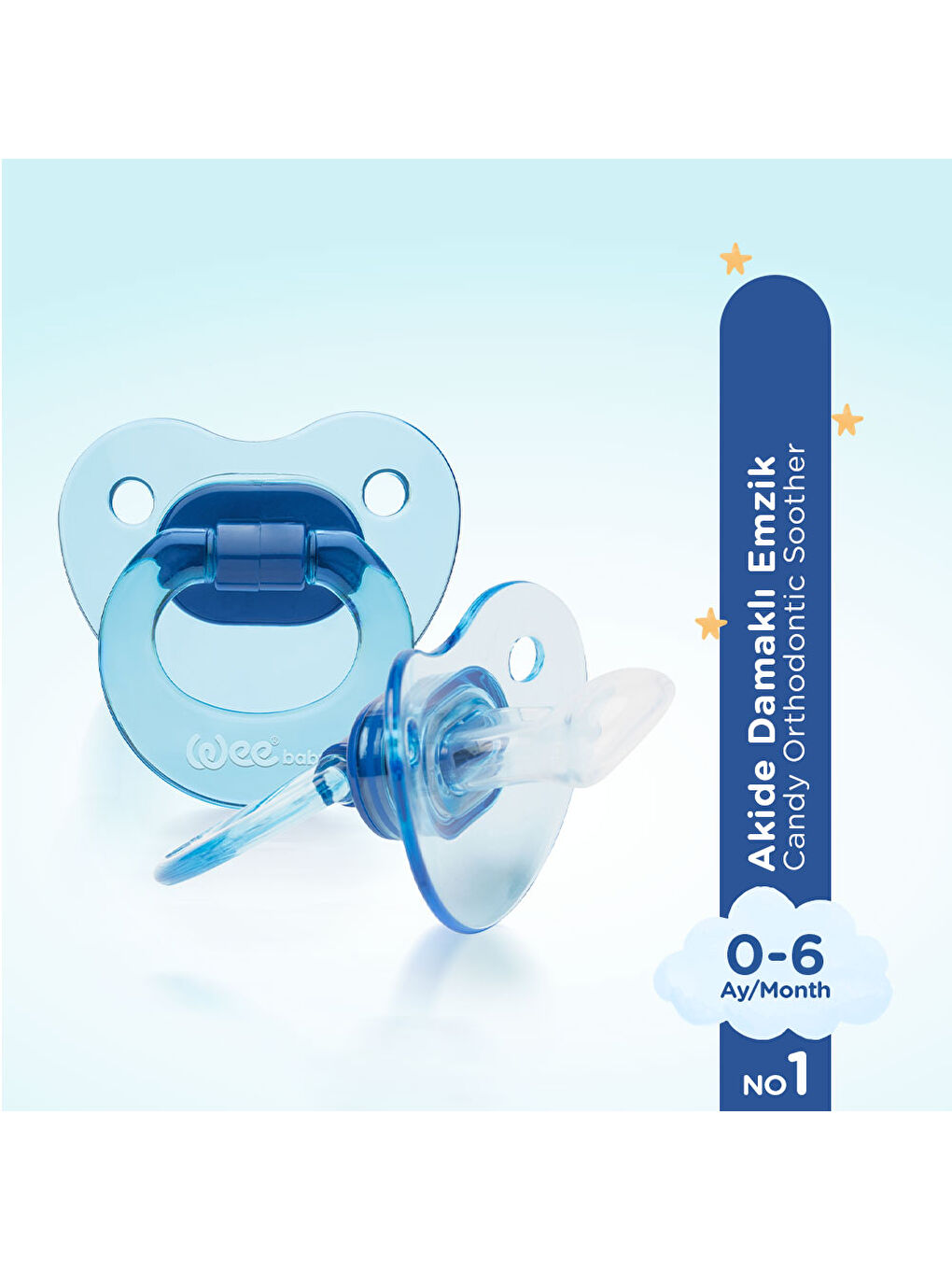 Akide Damaklı Emzik No:1 - MAVİ-1