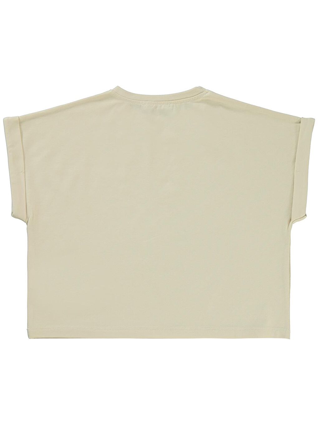 Girls Summer Baskılı 10-13 Yaş Tişört - Bej 10-11 Yaş-1