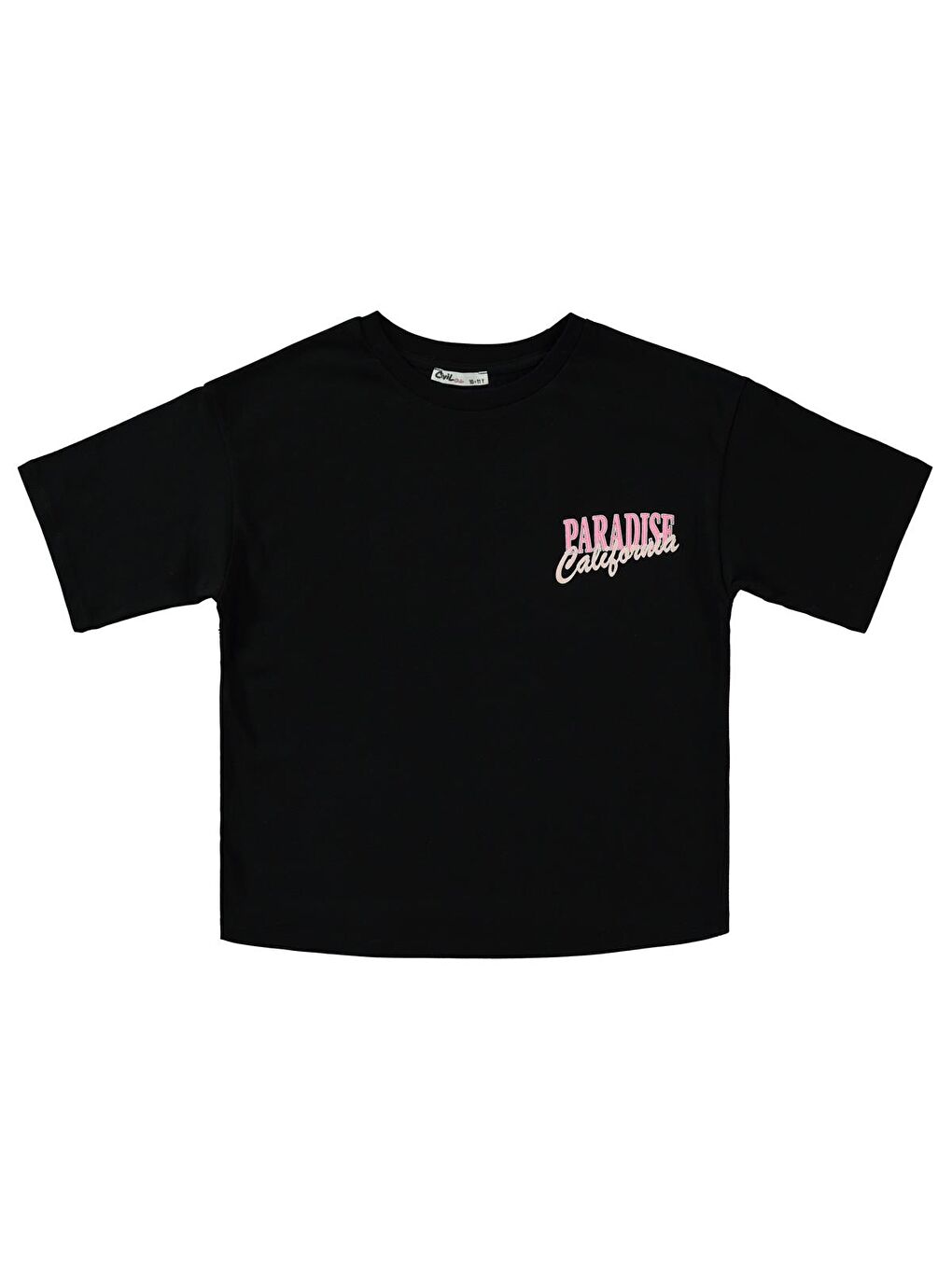 Girls Palmiye Baskılı 10-13 Yaş Tişört - Siyah 13-14 Yaş-2
