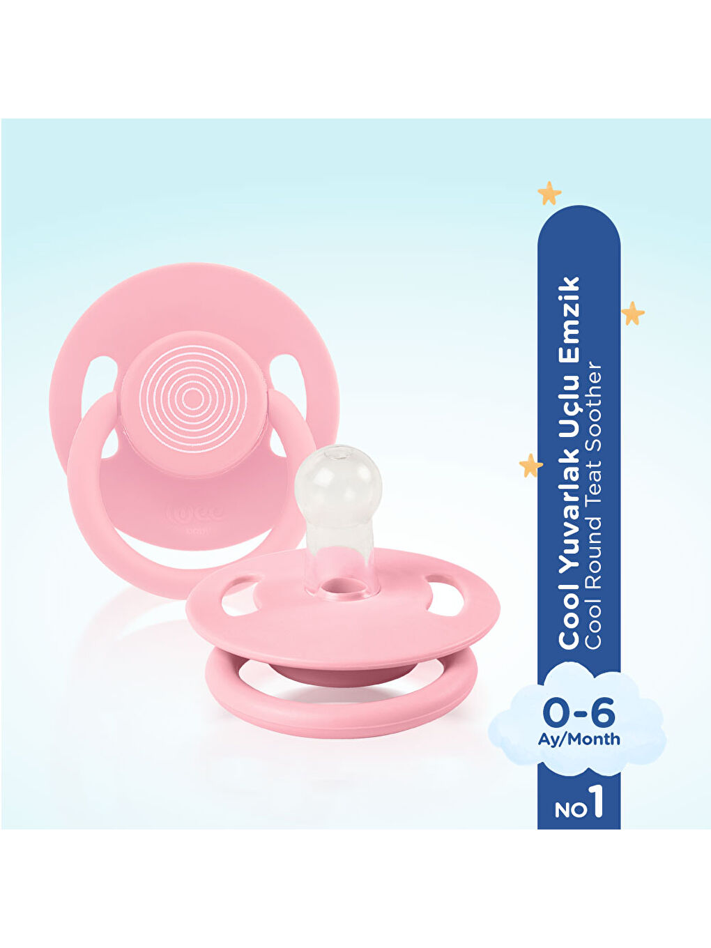 Cool Yuvarlak Uçlu Emzik No:1 - PEMBE-1