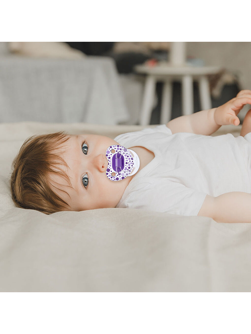 Şeffaf Desenli Damaklı Emzik No:3 - MOR-4