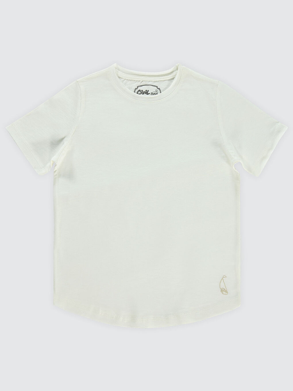 Boys Erkek Çocuk Tişört 6-9 Yaş Ekru-1