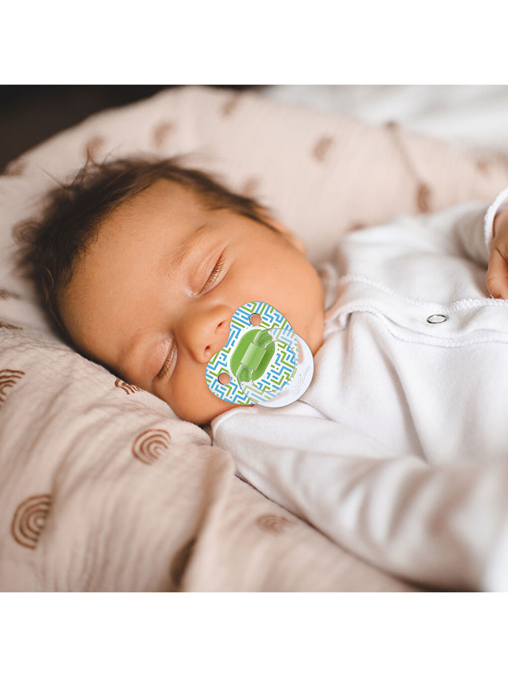 Şeffaf Desenli Damaklı Emzik No:1 - YEŞİL-4