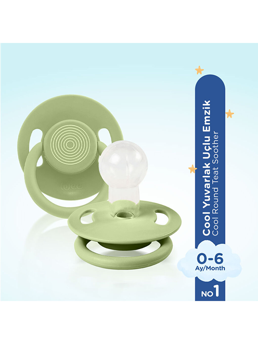 Cool Yuvarlak Uçlu Emzik No:1 - YEŞİL-1