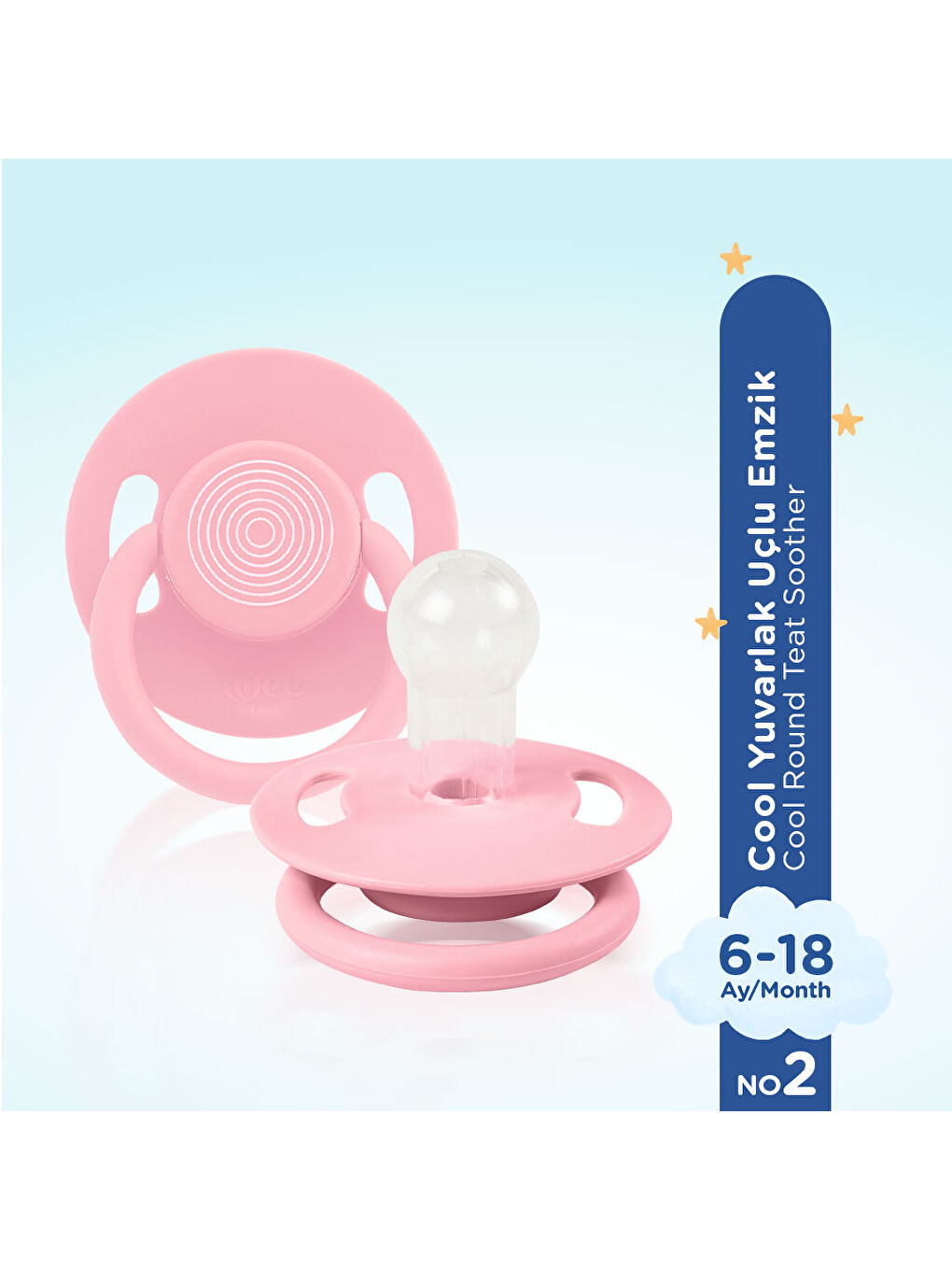 Cool Yuvarlak Uçlu Emzik No:2 - PEMBE-1