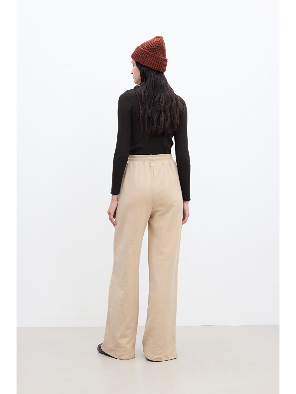 Kahverengi Basıc Rahat Pantolon Camel-5