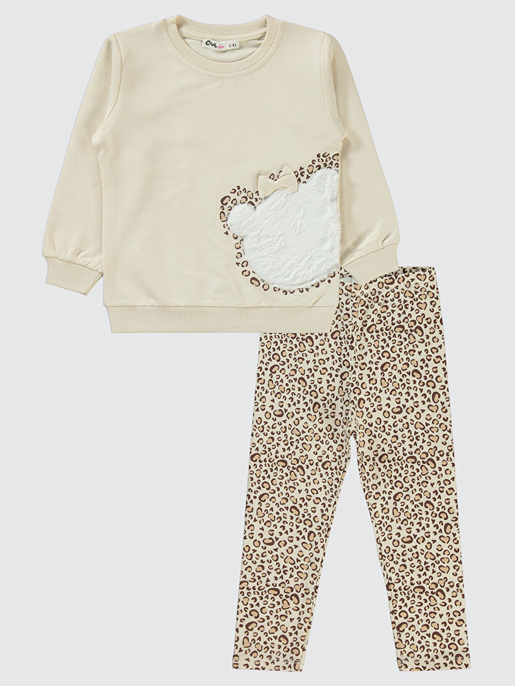 Girls Kız Çocuk Takım 2-5 Yaş Bej