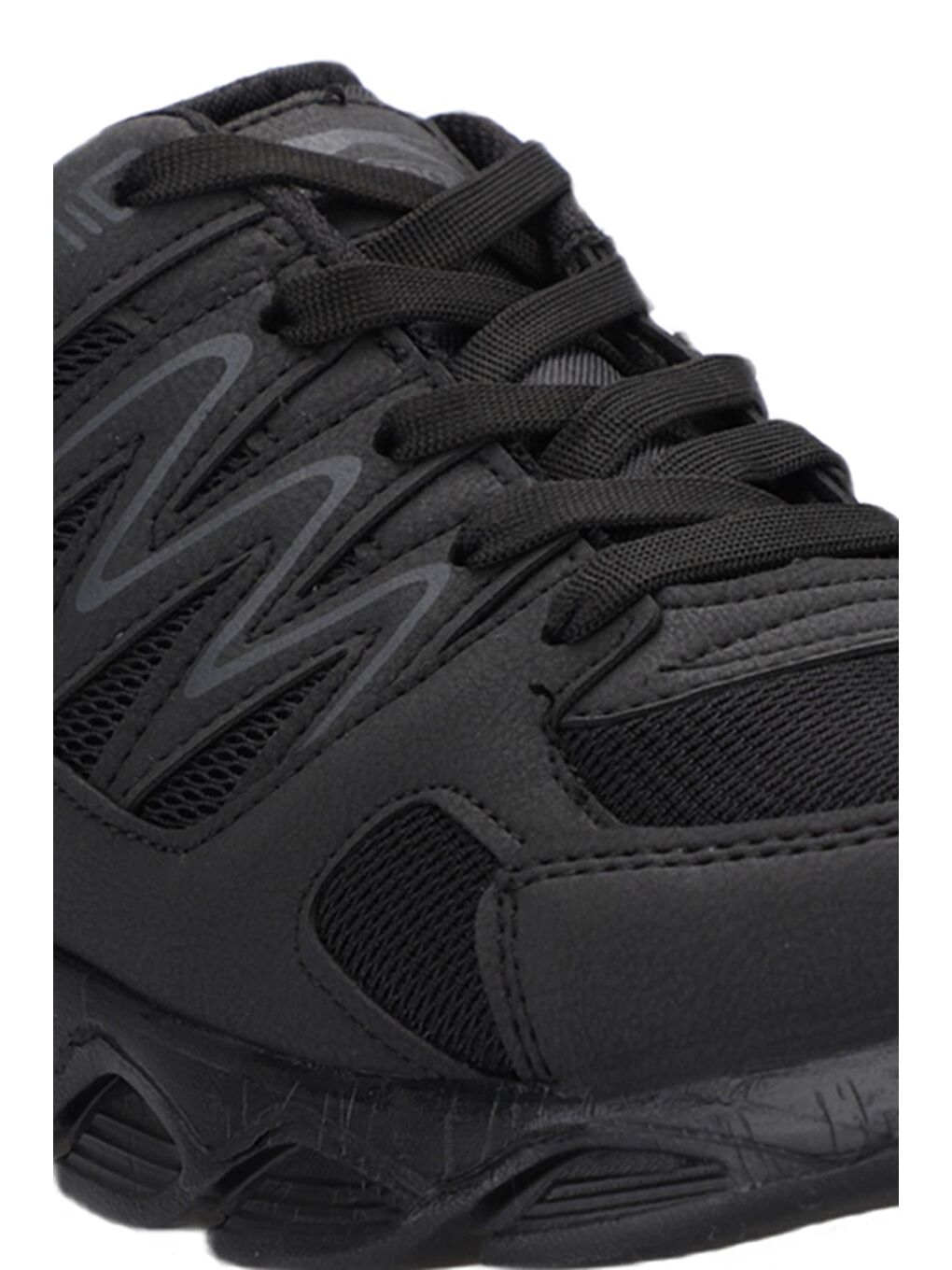 KROM I Sneaker Unisex Ayakkabı Siyah Nubuk-3