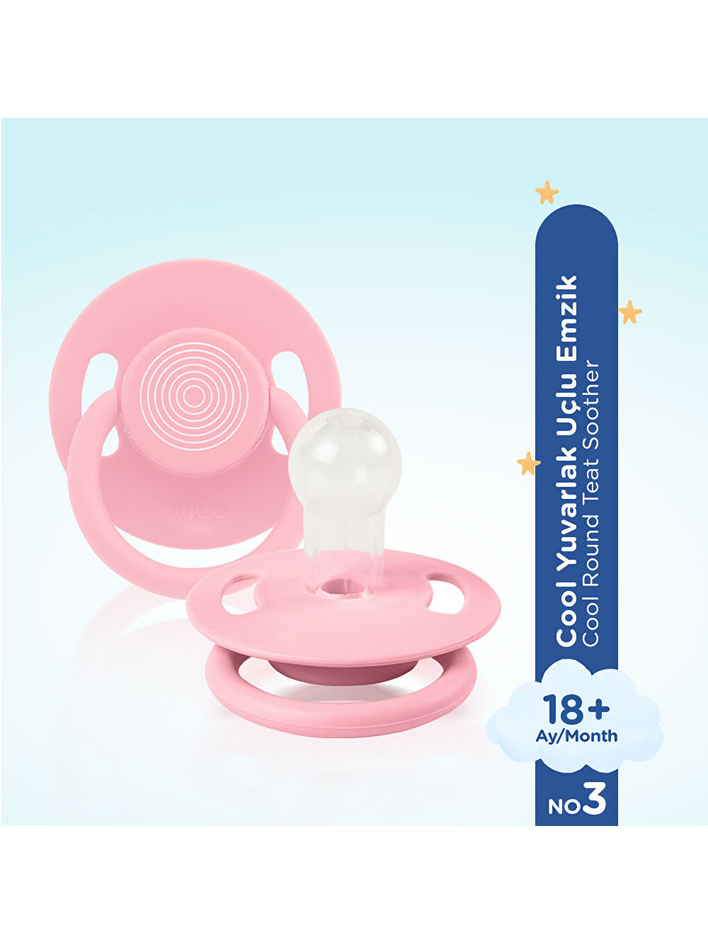 Cool Yuvarlak Uçlu Emzik No:3 - PEMBE-1