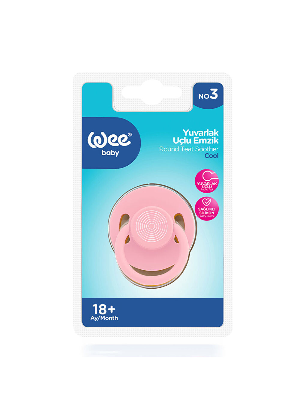 Cool Yuvarlak Uçlu Emzik No:3 - PEMBE-3