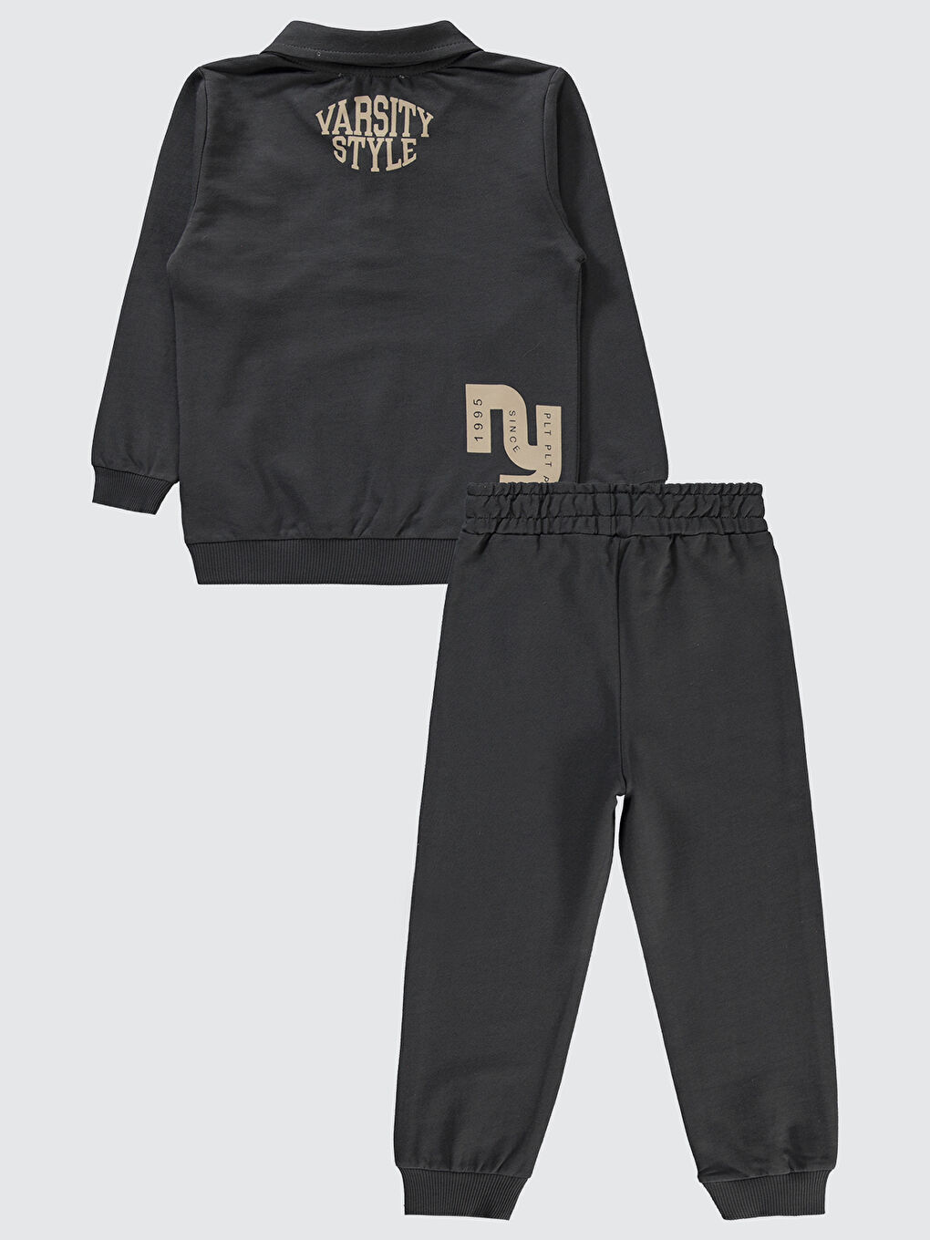 Gri Erkek Çocuk Eşofman Takımı 2-5 Yaş Füme-1